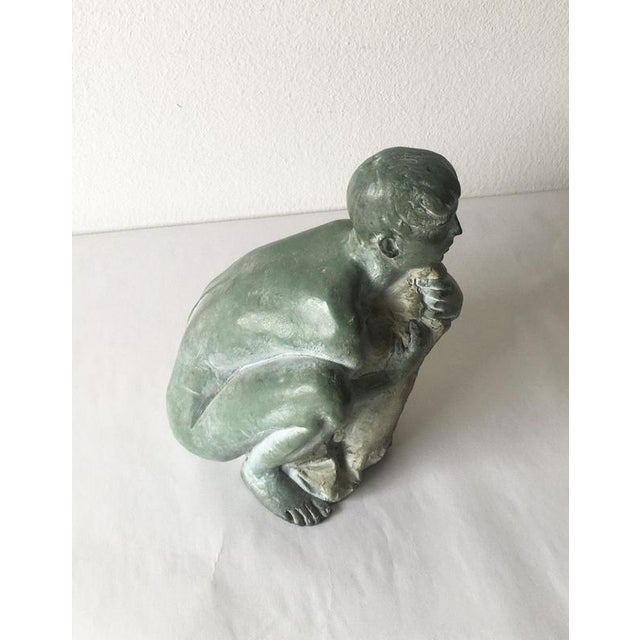 Metal Italian Bronze Sculpture by Giuseppe Bergomi, 1995 For Sale - Image 7 of 18