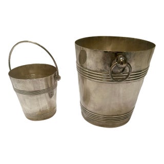 Early 20th Century Christofle/Gallia Silver Plated Champagne and Ice Bucket - A Set For Sale
