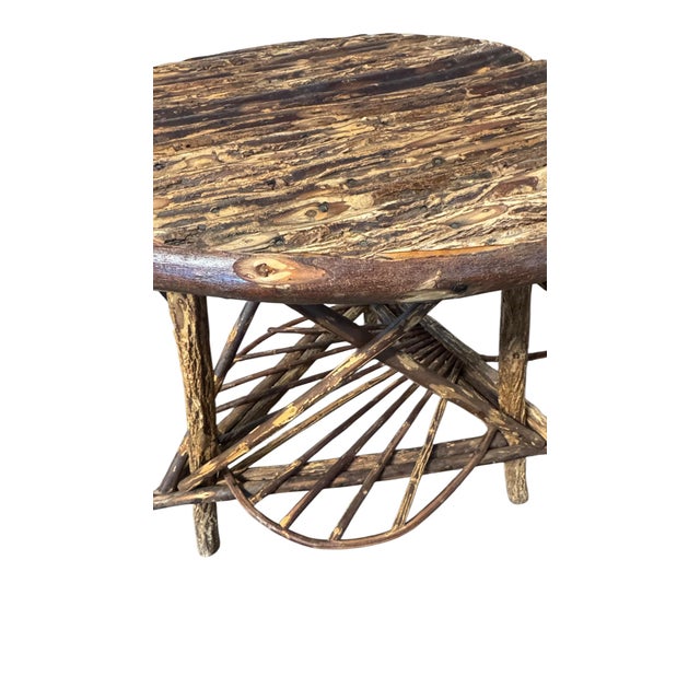 Late 20th Century 2 Heart-Shaped Adirondack Bentwood End Tables For Sale In Phoenix - Image 6 of 11