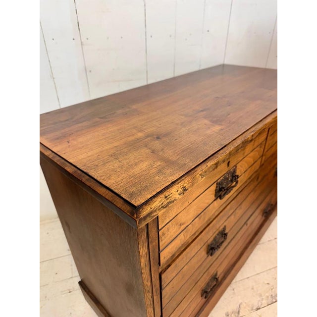 Edwardian Chest of Drawers in Oak, 1910 For Sale - Image 3 of 12