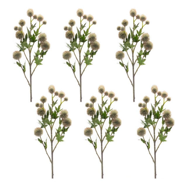 Sage Allium Floral Spray (Set of 6) For Sale