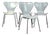 Danish Grey Butterfly Chairs from Fritz Hansen, 1984, Set of 4 For Sale