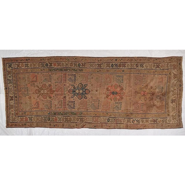 This master piece is a wool on wool pile genuine hand made antique Russian Akstafa tribal rug -