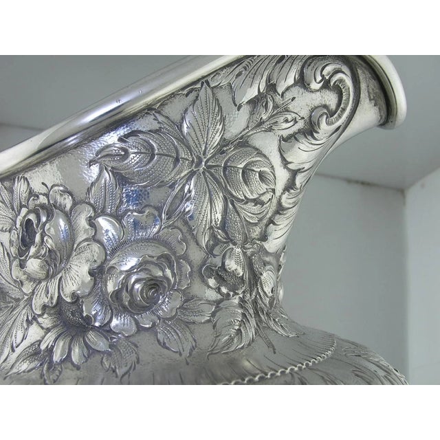Silver Rare Sterling Silver S Kirk & Son Water Pitcher Repousse no.26F ~No Mono ~41ozt For Sale - Image 8 of 18