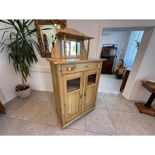 Brown Rural Art Nouveau Vertiko Bookcase Half-Cabinet Farmhouse Cabinet G2005 For Sale - Image 8 of 14