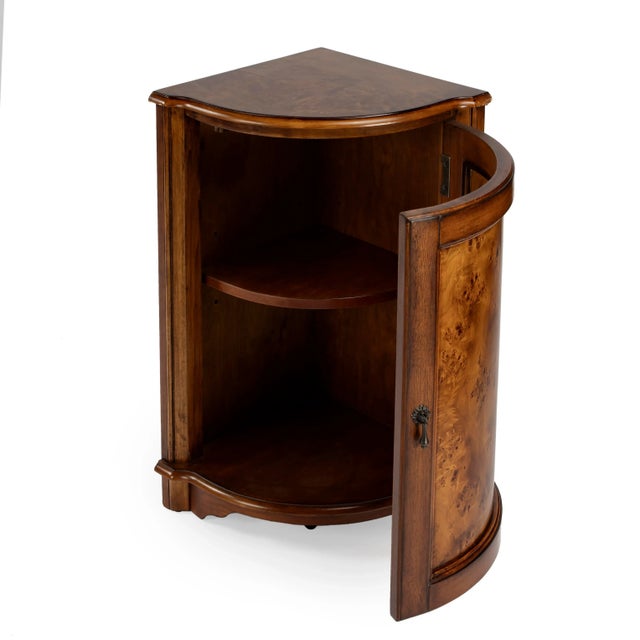 Wood Durham Corner Cabinet, Medium Brown For Sale - Image 7 of 13