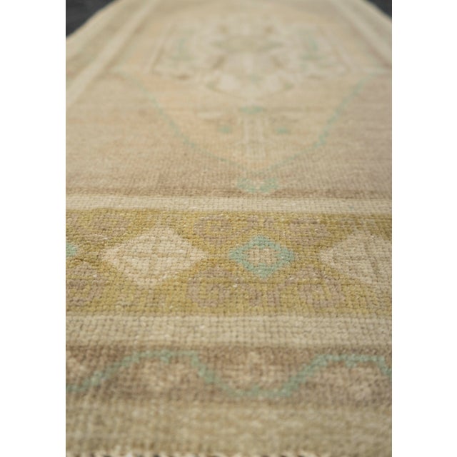 Turkish Turkish Mini Rug Oriental Hand Knotted Vintage Rug 1'8" x 3'7" #21036 For Sale - Image 3 of 8