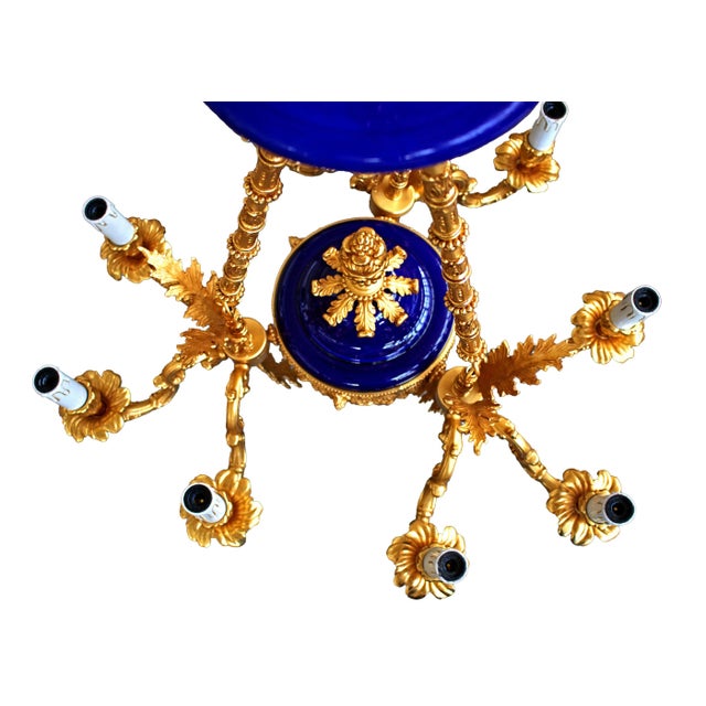 Blue Baroque Style Pendant Light, 2000s For Sale - Image 8 of 13