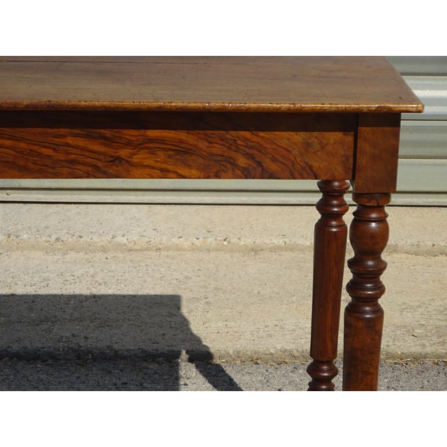 Louis Philippe Style Walnut Writing Desk, 1800s For Sale - Image 17 of 18