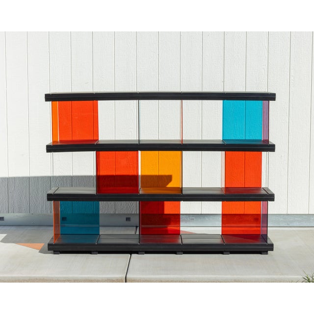 Dimensions: 71W x 15.5D x 50.75H Early production modular shelving designed by Ronan and Erwan Bouroullec for Vitra in...