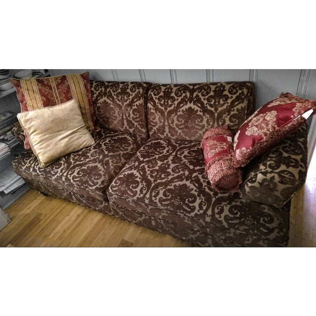 Custom Rolling Sofa / Twin-Size Daybed – Eclectic Bohemian For Sale - Image 10 of 10