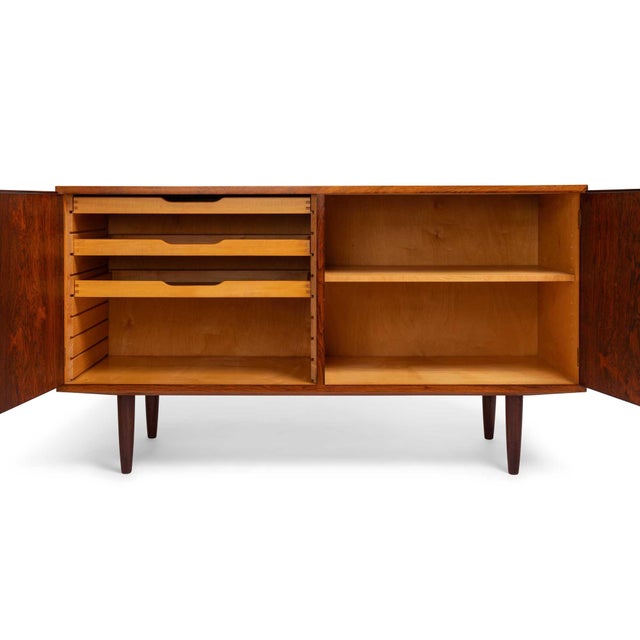 Mid-Century Modern Vintage 1960s Danish Mid-Century Rosewood Sideboard Credenza For Sale - Image 3 of 8