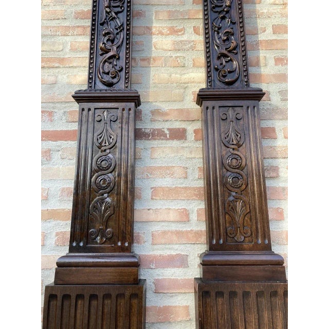 Antique Carved Oak Panels, Set of 2 For Sale - Image 5 of 18