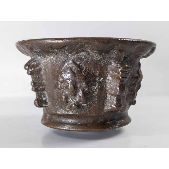 18th Century or Earlier French Heavy Bronze Mortar For Sale - Image 4 of 10