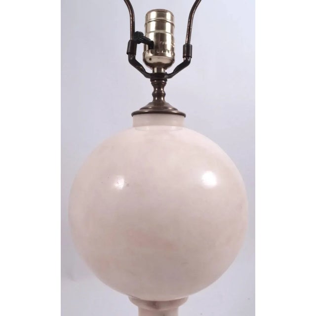 Bold Ball Form Marble Lamp For Sale In New York - Image 6 of 8