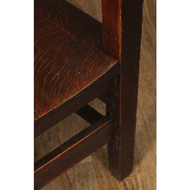 Antique Stickley Brothers Mission Oak Armchair For Sale - Image 17 of 18