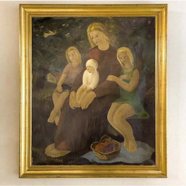 Mid-Century Framed Oil Painting on Canvas by Marcel Dumont ~ Dated 1943 For Sale - Image 13 of 13