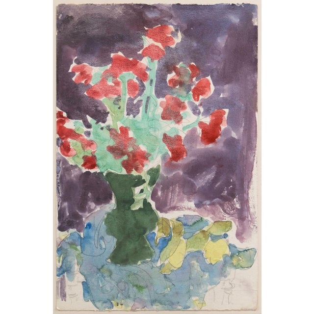 'Sweet Peas' by Victor Di Gesu, Louvre, Paris, Académie Chaumière, Los Angeles County Museum of Art, San Francisco Art Association, Carmel, California For Sale - Image 9 of 9