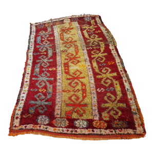Turkish Oushak Rug Yastik Accent Rug With Soft Color 1'10" X 3'3"