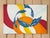 Large Format Mid-century Modern Abstract Oil Painting Progression No 13 by Peabody - 72” Make a bold statement with this...