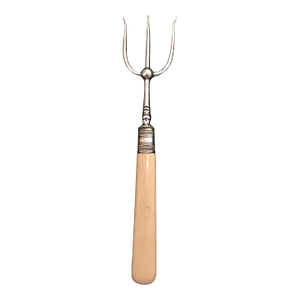 19th Century Silver British Bread Fork or Serving Fork