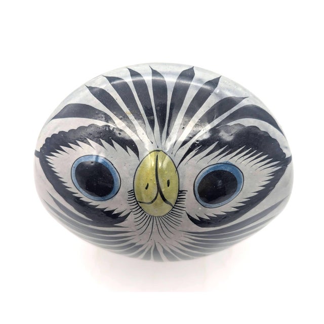 1970s Tonalá Mexico Ceramic Owl Figurine For Sale - Image 9 of 13