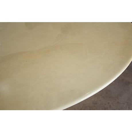 1980s Attributed to Karl Springer Knife Edge Goat Skin Dining Table For Sale In Minneapolis - Image 6 of 16