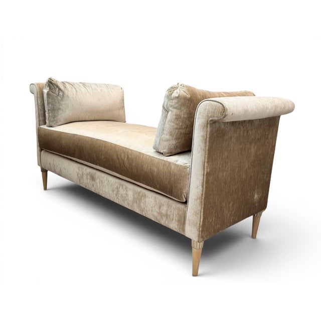 Contemporary Darby Daybed, designed by Sally Sirkin Lewis for J. Robert Scott. This elegant bench/settee features classic...