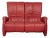 Cumuly 2-Seater Sofa in Red Leather from Himolla For Sale