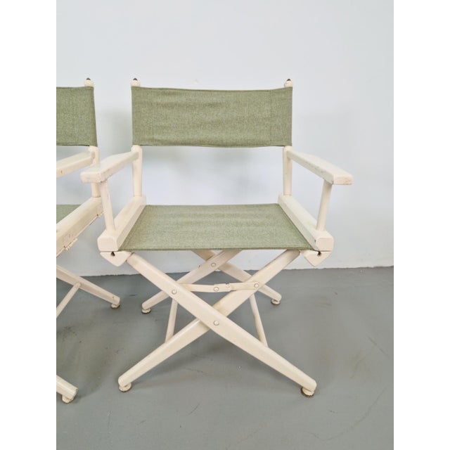 1960s Vintage Wooden Director's Folding Chairs, 1960s, Set of 4 For Sale - Image 5 of 12