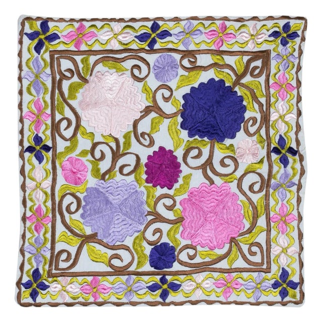 17"x18" Colorful Cotton Cushion Cover. Home Decor. Handmade Pillowcase For Sale