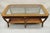 Late 20th Century Maitland Smith Empire Style Large Banded Inlay Mahogany Glass Top Coffee Table For Sale - Image 12 of 12