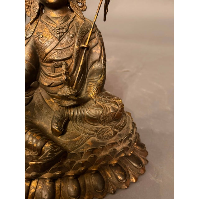 Bronze Buddha Statue, Circa 1920s For Sale - Image 14 of 15