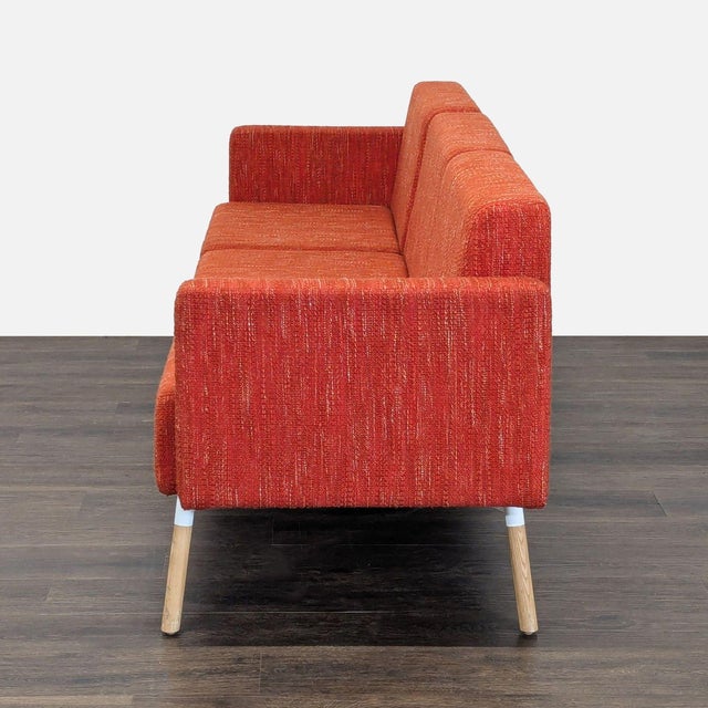 Modern HighTower Tombolo 3-Seat Modern Sofa in Red Fabric For Sale - Image 3 of 9