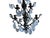 Rustic Antique Pair 1920s 5 Arm Candelabra French Italian Rustic Wall Sconces Ornate Wrought Iron W/Crystals For Sale - Image 3 of 7