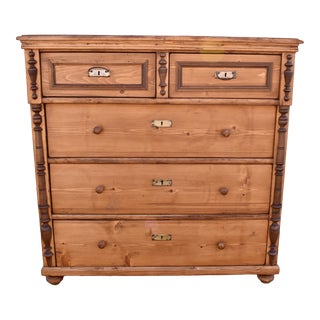 Pine Chest of Five Drawers, Hungary, Circa 1890 For Sale