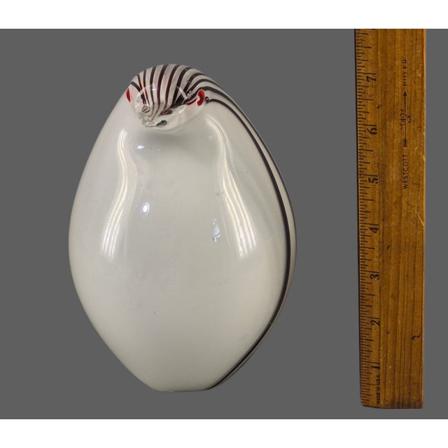 Vintage Art Class Figurine Attributed Murano Italy Penguin For Sale - Image 6 of 9