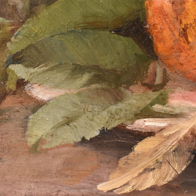 Auguste Aridas, Small Still Life with Pomegranate, 19th Century, Oil on Canvas, Framed For Sale - Image 7 of 10