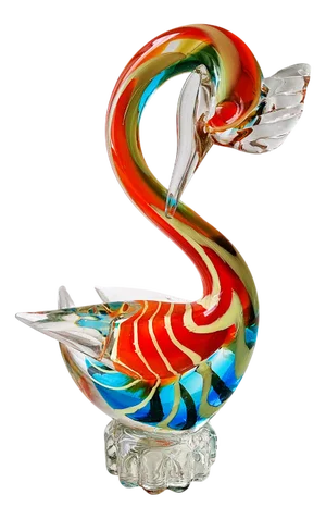Vintage Handmade Murano Glass Bird, 1970s