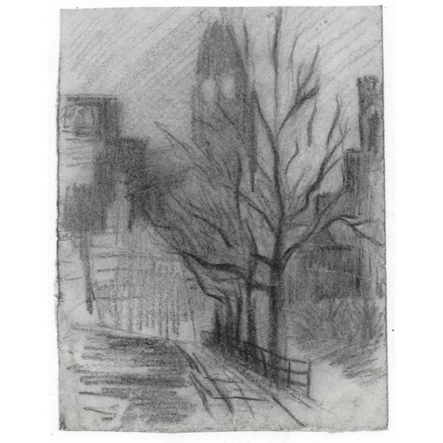 Drawing of City Hall and the Philadelphia skyline by Vermont artist Frank Wallace (1915/18-2003). Wallace was born in...