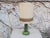 Textile Green Ceramic Table Lamp, 1950s For Sale - Image 7 of 7