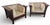 Pair 1990s Stickley Quartered Oak Mission Arts & Crafts Prairie Armchairs For Sale - Image 11 of 18