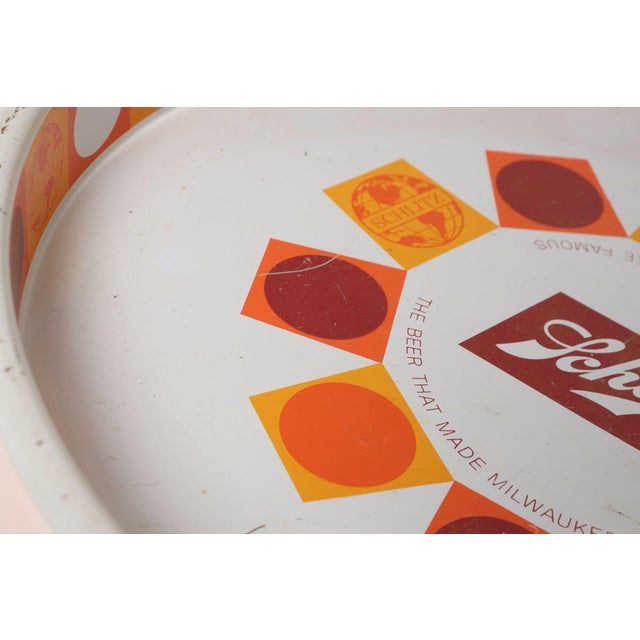 Mid-Century American Modern Schlitz Enameled Metal Beer Tray For Sale - Image 15 of 18