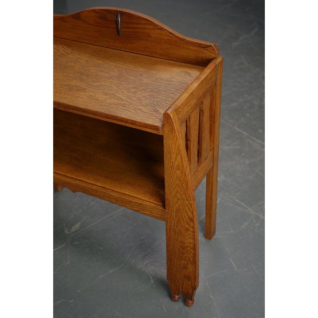 Wood Vintage Amsterdam School Side Table, 1920s For Sale - Image 7 of 15