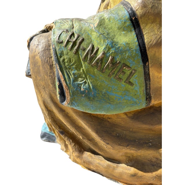 Advertising Papier Mache Figure for Chi-Namel, C1900 For Sale - Image 4 of 10