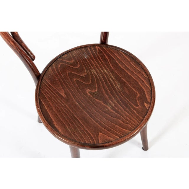Vintage Bent Wood Cafe Bistro Chairs by Drevounia, Set of 8 For Sale - Image 9 of 12
