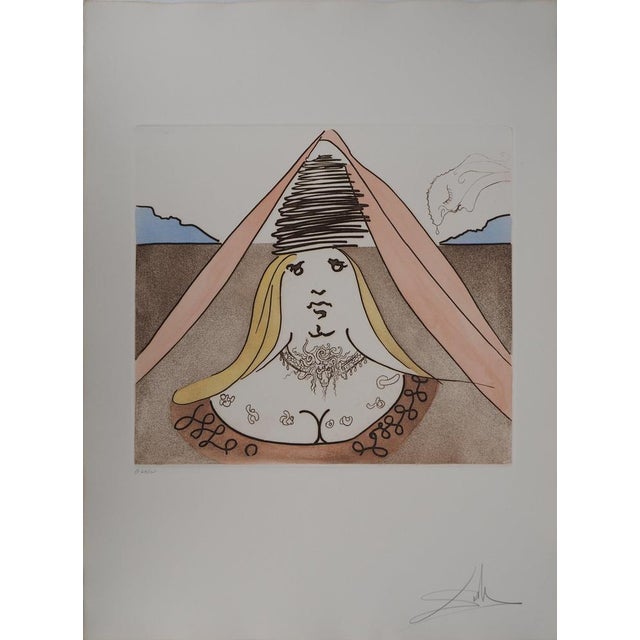 Salvador Dali, Don Quixote, Dulcinea, Original Engraving For Sale - Image 5 of 5