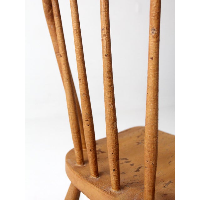 Antique Painted Windsor Bow Back Farmhouse Chair For Sale - Image 15 of 16