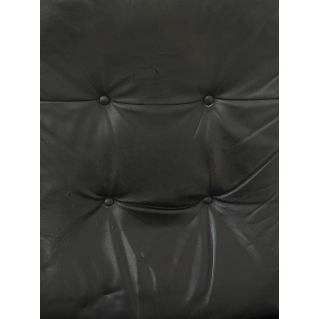 Vintage Leather Armchairs and Pouf, 1970s, Set of 3 For Sale - Image 14 of 18