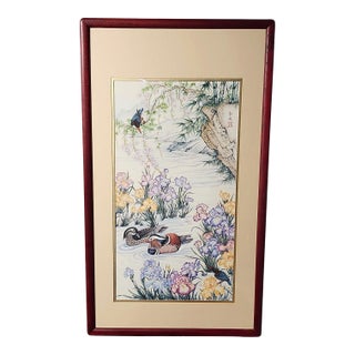 Vintage Wei Tseng Yang Tranquility of Summer Framed Print For Sale